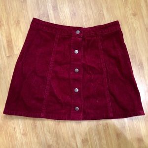 Forever 21 Red Velvet Skirt